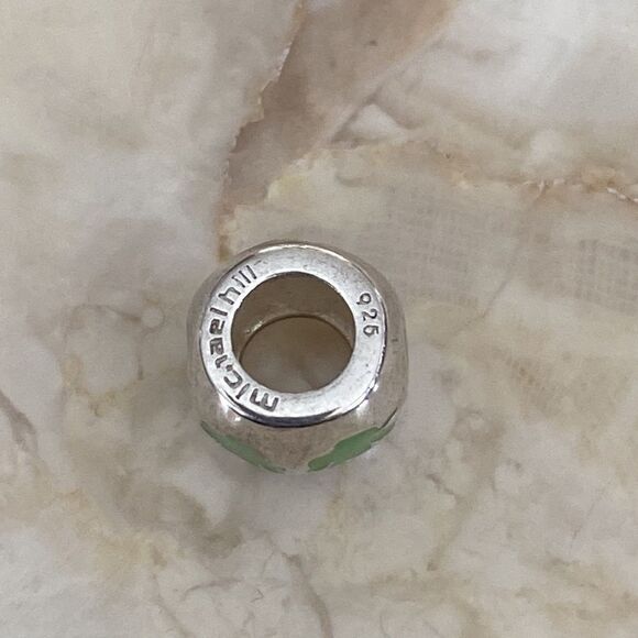 Michael Hill 925 Sterling Silver Good Luck Shamrock Charm Bead - Picture 3 of 3